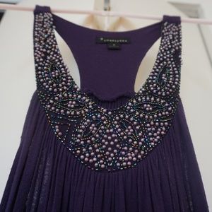 🎉 Long Purple Beaded Forever 21 Top // Size S 🎉